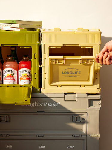 longlife收纳箱工业风折叠箱户外露营储物塑料收纳箱家用整理新品