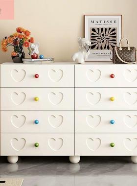 约客厅用15550奶油墙风斗柜电视柜边柜黑色简储物柜房间靠储物斗