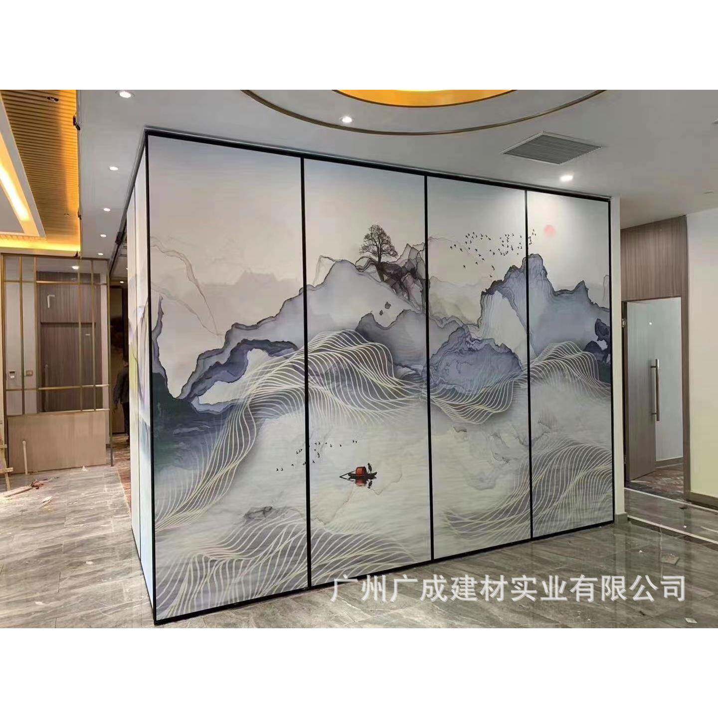 酒店客厅EDI移动高隔音隔断墙宴会厅活动风屏饭店隔段活动门