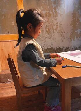 A10L儿童实木方桌小椅子橡木中小ZOS木小学生榉手工桌桌椅餐桌三