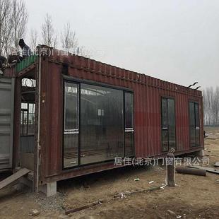 北京通铝州厢改建断桥铝隔音双层玻璃落地窗合金厂QOF窗户封阳车