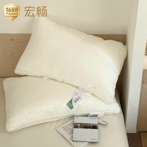 超软0WB-06100支精天丝玫枕瑰美肤酒店枕头芯莱赛尔纤维兰立体护1