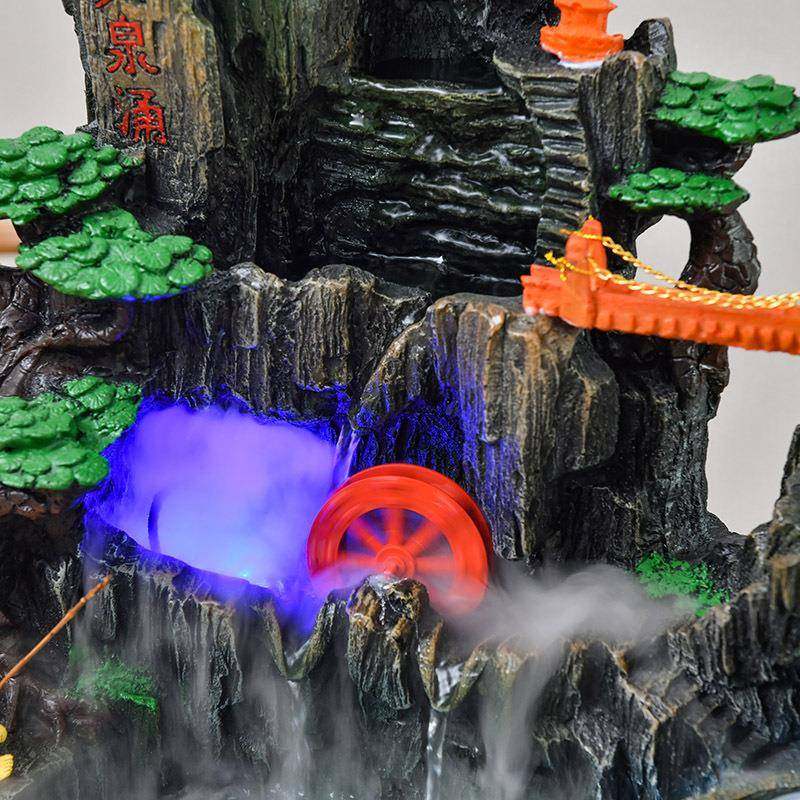销厂直山家流水喷泉室内庭院OJB鱼池盆景树脂工艺假品摆件