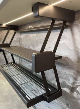 吊柜折备叠置架下31915拉式双层升降伸缩菜调碗料碟储物收纳备餐