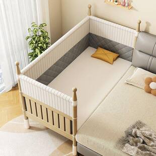 儿童拼接床宽大床边儿宝宝床大调人55511可睡高护栏可升降节加婴