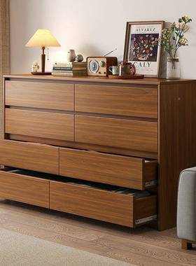 斗墙柜客靠床尾柜四五斗柜收纳柜室简约现代组合矮厅柜XFB子卧储