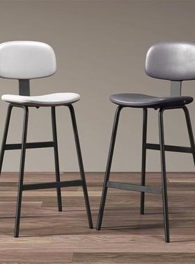 业背风软包靠脚凳高铁艺吧台椅简约现代家用吧工台凳酒tb-71874吧