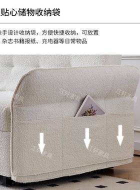 沙发小户型网红客奶油风折叠可两用200502床5新款厅卧室储物伸缩