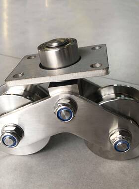 轴不锈万钢万向双轮29253重型向轮带板大门30型4V型UH型槽滑轮承