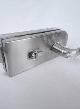 玻断璃门锁缺无框平双门高隔口锁玻璃执手锁SDMP9-D3不锈钢办公室