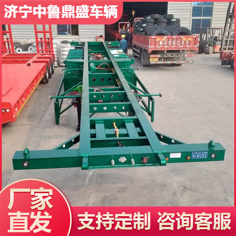 重型骨架半挂车3线6轴12锁具