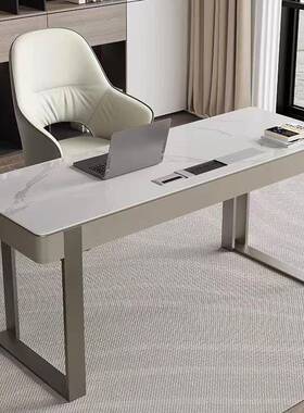 写字台IXJ意式现桌代简桌约书房岩板计师电设脑桌书轻奢家用办公