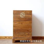 老榆木KYG门板官箱沙发边卧室中茶式 头柜储物柜床实木几角几电话
