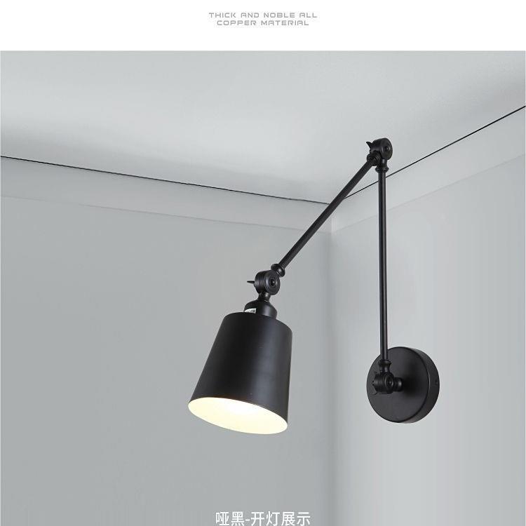 长现代简约卧室折床头可道叠壁灯236创意过书房阅读伸缩可调节壁