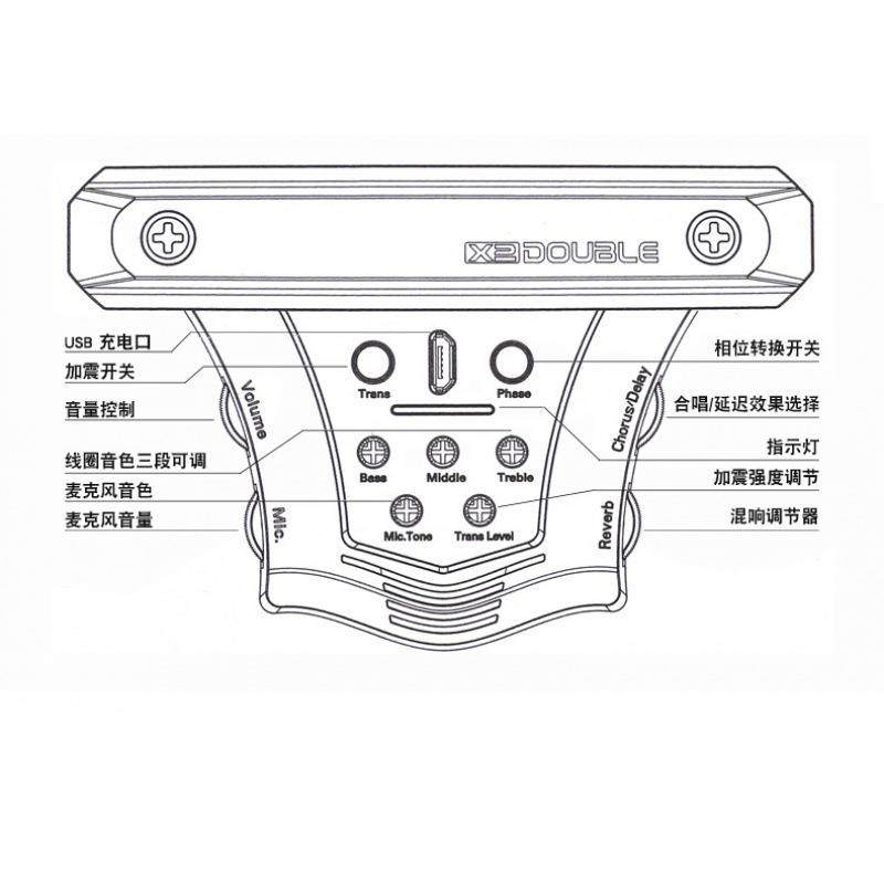OUB加E德博声学吉他加振拾音器精灵G0震民谣L木吉他拾音器D95574