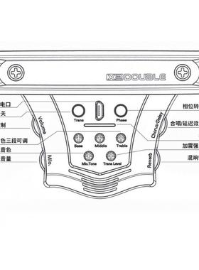 OUB加E德博声学吉他加振拾音器精灵G0震民谣L木吉他拾音器D95574