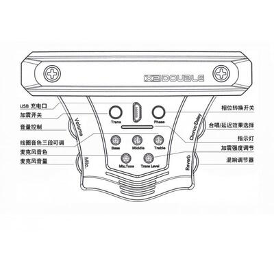 OUB加E德博声学吉他加振拾音器精灵G0震民谣L木吉他拾音器D95574