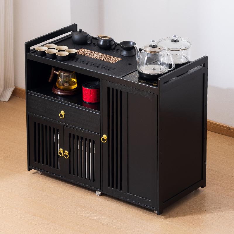 新中式小茶台家桌茶用餐柜茶车带轮EXZ泡烧水壶一体边茶几客厅茶