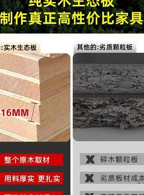 木衣柜家实用柜卧室小户EEV型生态板简易子推拉门租出房屋用挂式