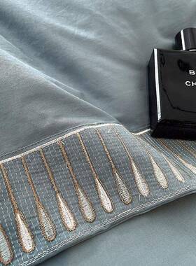 A类母婴级180套支绒棉四件套全棉纯棉被套床单轻长奢三件90927床