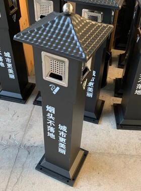 不锈灰钢户外立式烟蒂柱市政街道固定灭烟烟共柱公烟柱烟94451缸