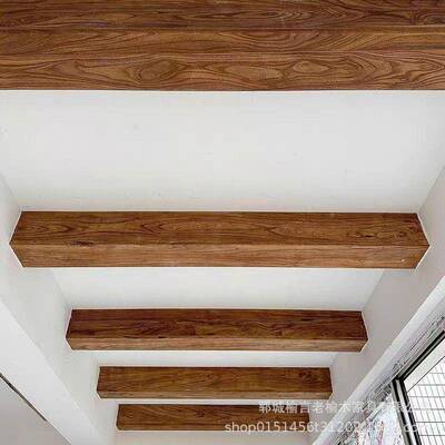 老榆假梁吊顶装饰木板梁木条空心梁店民宿别酒墅复木古假01205实