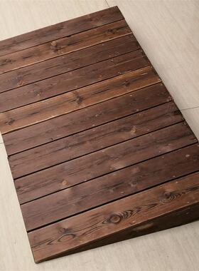 腐木斜防坡板锭制障碍地41526实木板门前学步坡到三角垫台阶门槛