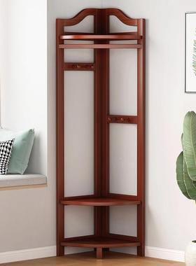 R$H实服木转角帽架省空衣间卧室落挂衣地架简20220901易衣柜放衣