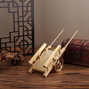 仿古人力推车型桌置物架面可BLC拆砖卸搬大板车满载而归工艺模品