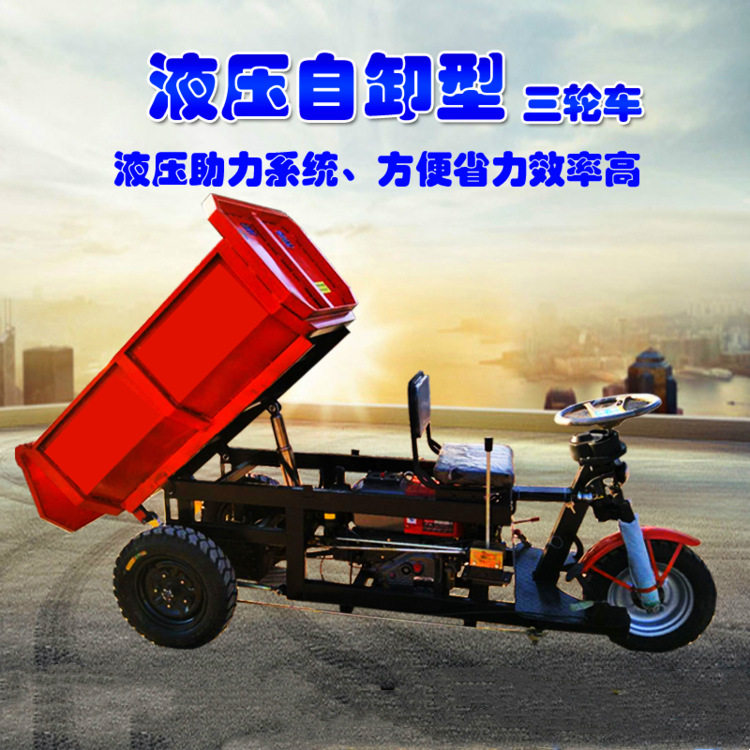 成德 方向机转向农用拉料车 全封闭棚工地三马子