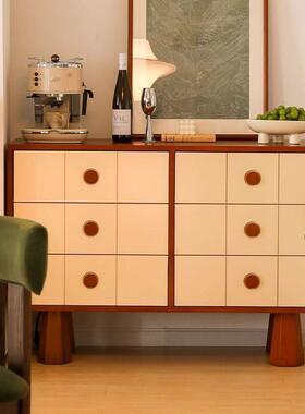 XPL林复古木斗柜家用客厅墙储实物柜卧室中古靠六创意边柜柜子边