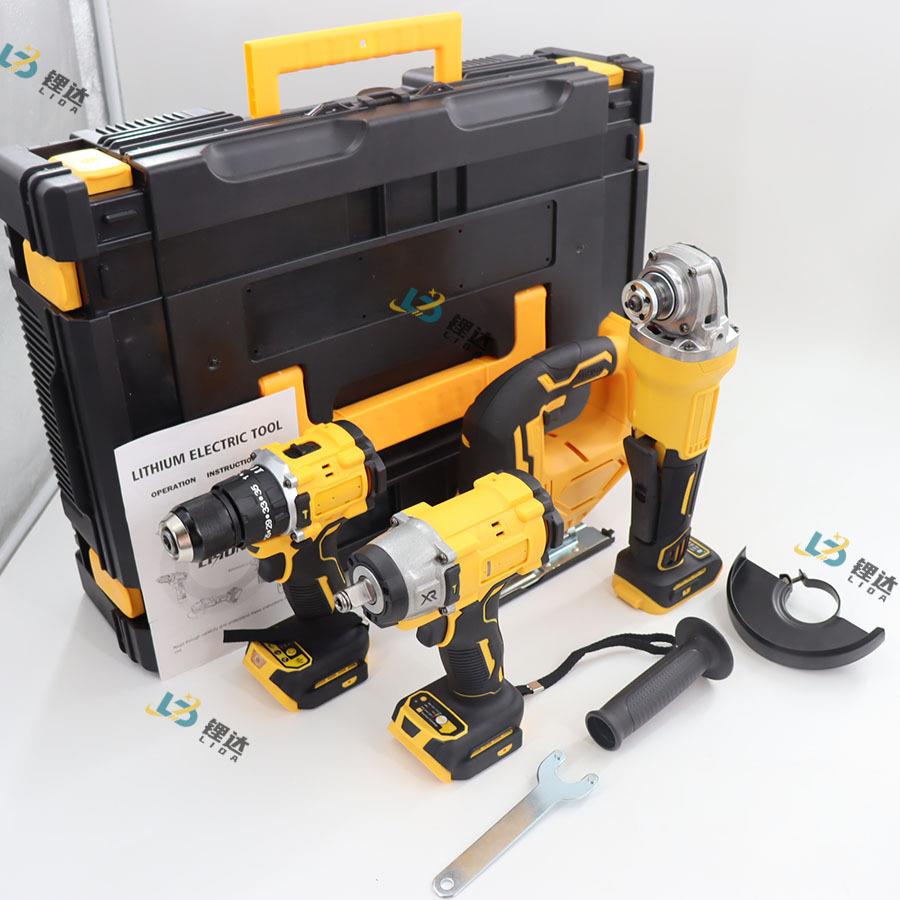 套装手锂电工家电具用电动角磨机58074锤电动工具组合充电起子电
