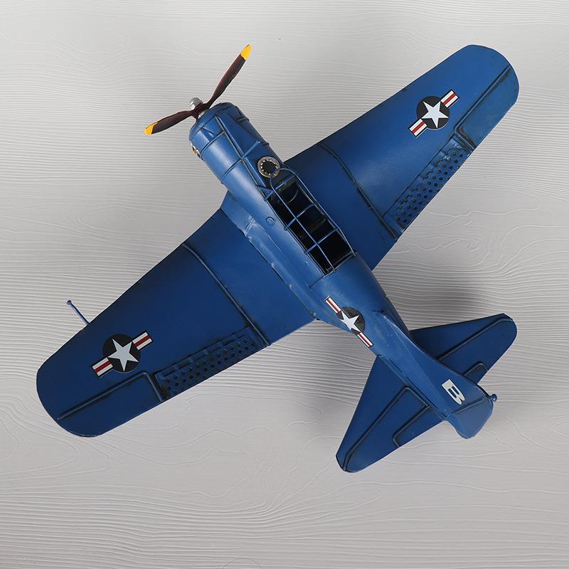 仿ZTJ真F4U海盗战斗藏机品模型铁艺二战怀旧美式飞机橱收窗装饰摆