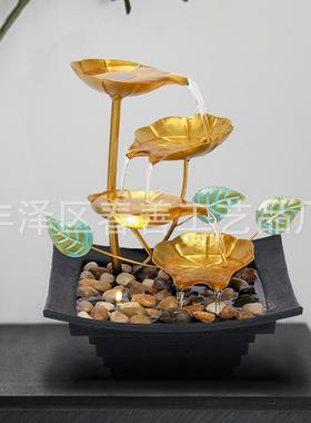 室内家流居铁艺水喷泉办46054公室桌面流水件创意饰家摆居装品