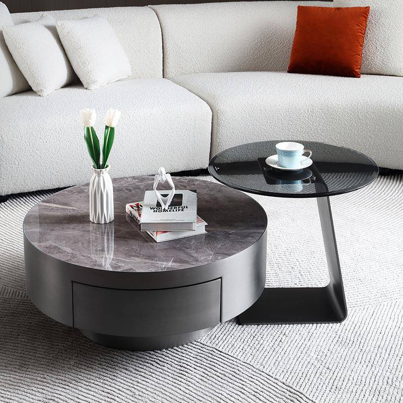 意NW-kf52式轻奢不锈钢边边几客厅沙发玻璃角现几代可角移动艺术