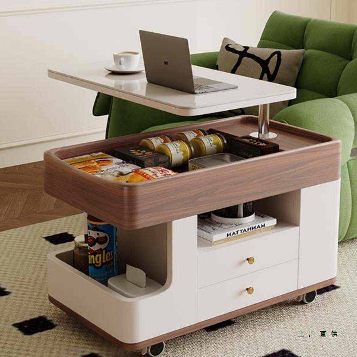 985实木边几可移动沙发边柜侧柜小户型厅物小边推车岩储客板升降