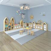 儿童玩具置纳OFS架物柜大容量收书架桌面实木简易型绘本小架