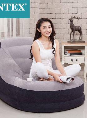 INT可EX68564充闲气沙发懒人榻榻XLW充米沙发椅折叠户外休沙发床