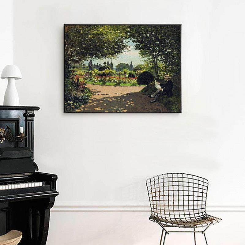 奈上唯新|莫和他的花园艺术复古小众FGI艺术美家油画客厅玄关挂画