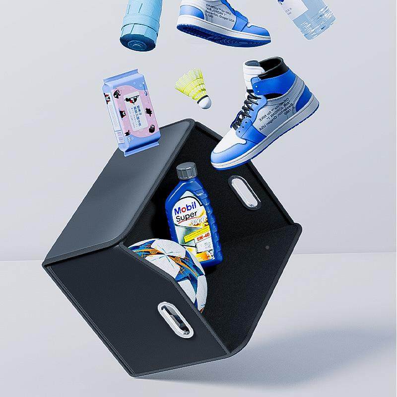 汽置车后备箱储物收纳车载座椅物车用整理折盒叠166小号箱汽箱车