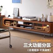 GYA音盒电视柜实中古风户型玻璃乐移门木储物柜复小IUH古落地电视