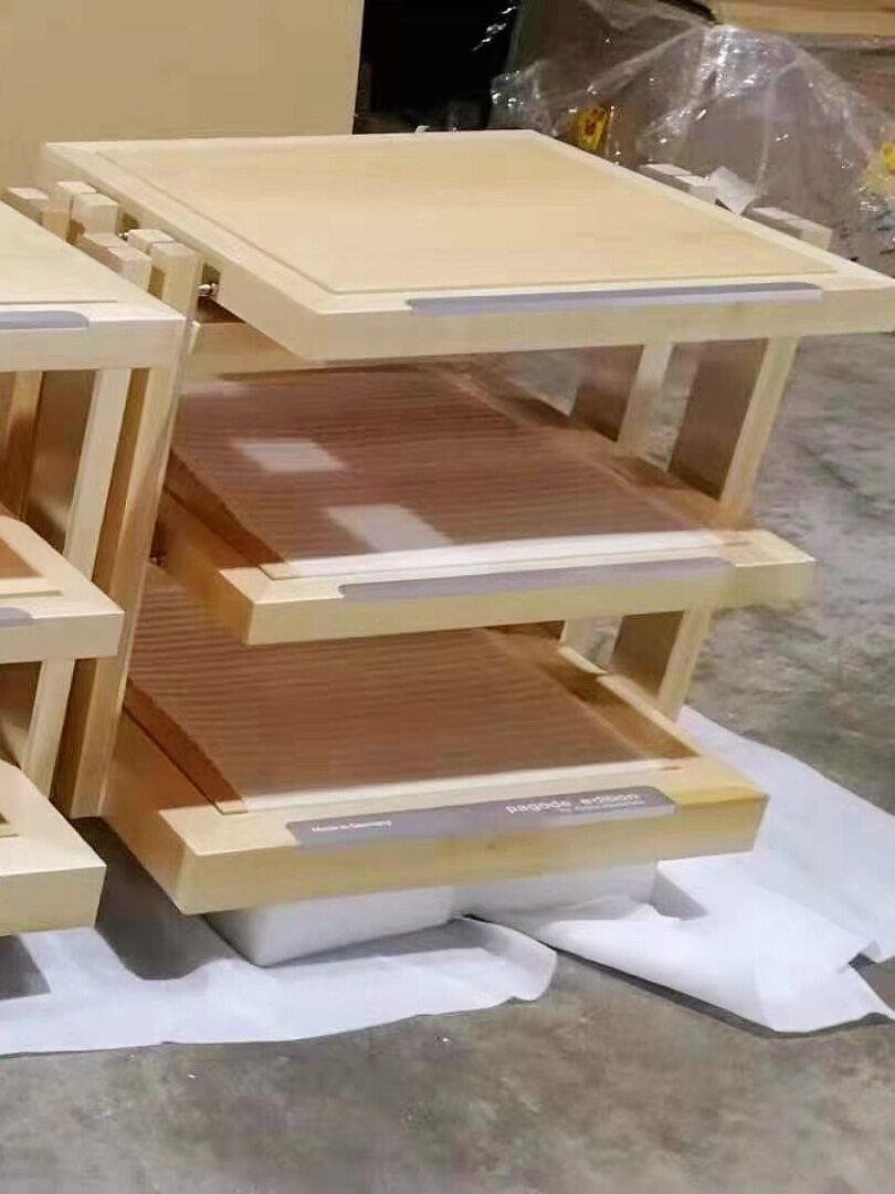 艺特复刻FE智多星X3X5三层功放架音响架器材架实木机架