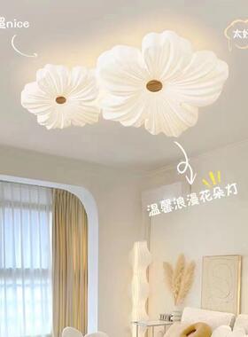 奶油花朵VSB厅吸客顶灯现代简约创意云朵儿童房室厅卧全屋护餐眼