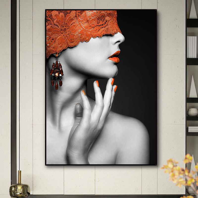 白灰玄关玄关装饰画白意式风格过黑道走廊尽头挂画壁372黑物画人