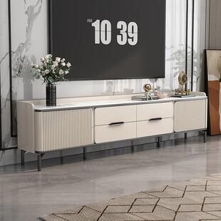 实木简约电视储柜GIY茶几边柜家合钢化玻璃组环保烤漆高款物柜成