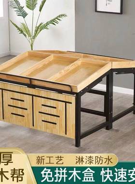 超架市水果货架示架多功能水YIG果子货架展蔬菜架木子钢架水果店