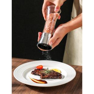 手动不锈钢黑胡椒研磨器创意厨房用品花椒磨碎器黑糊椒佐料调料瓶