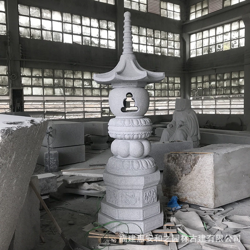 寺院石雕佛塔加工九层石塔款式自选花岗岩石雕刻打造手工雕刻