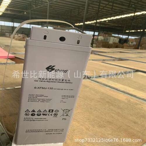 双登蓄电池6-XFMJ-135前端子狭长胶体电池12V135AH参数规格尺寸