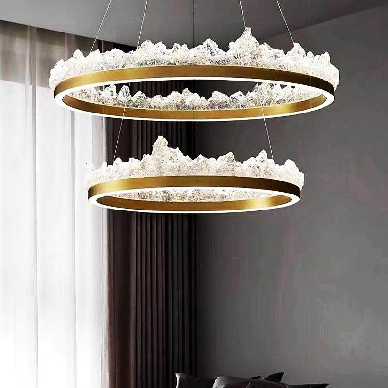 意式冰山客厅吊灯现代简约北欧设计师大厅主灯轻奢高端餐厅灯具